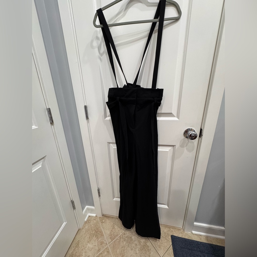 New York & Company Black Strappy Jumpsuit